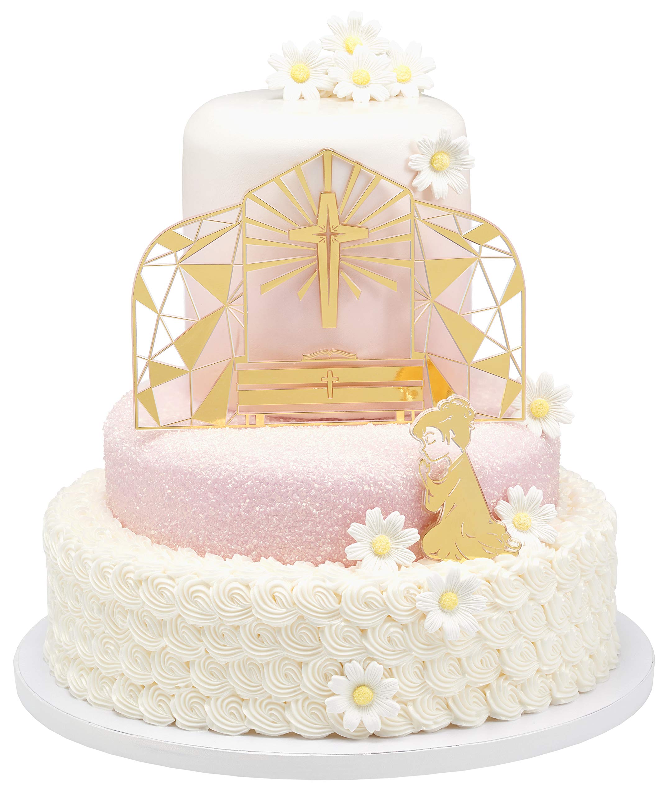 Communion Girl Cake Kit - Elegant Cake Topper for First Holy Communion | DecoPac Decorations for Religious Celebrations & Special Occasions