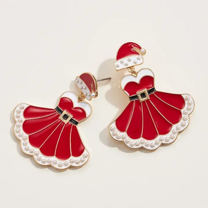 Santa Girl Drop Earrings – Festive Christmas Dangle Earrings for Women, Holiday Party Jewelry Gift (Perfect for Christmas Parties, Office Celebrations & Family Gatherings)