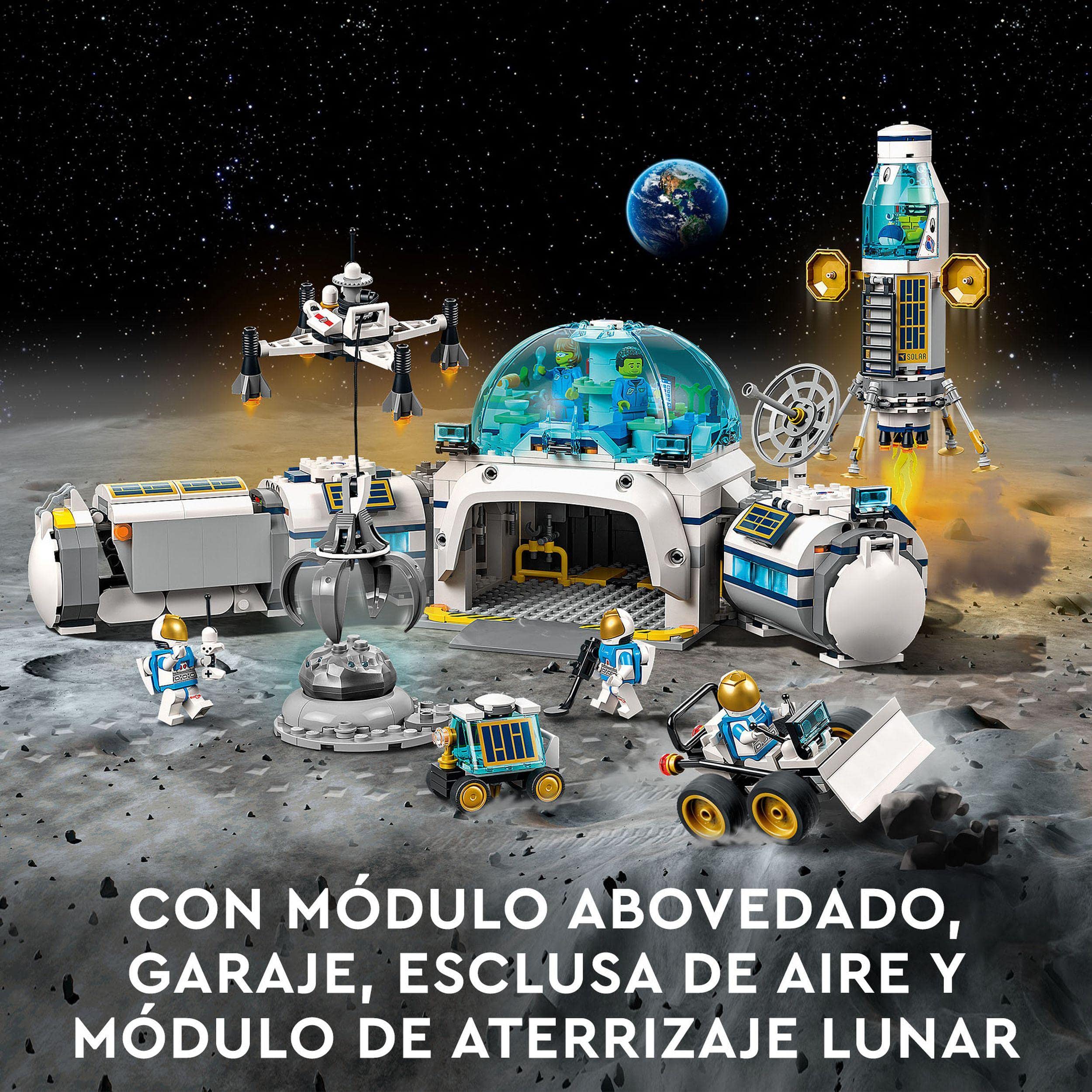 LEGO 60350 City Lunar Research Base, NASA Space Toys with Buggy Vehicle, Building Set for Kids Ages 7+ - Perfect for Space Exploration Play & STEM Learning
