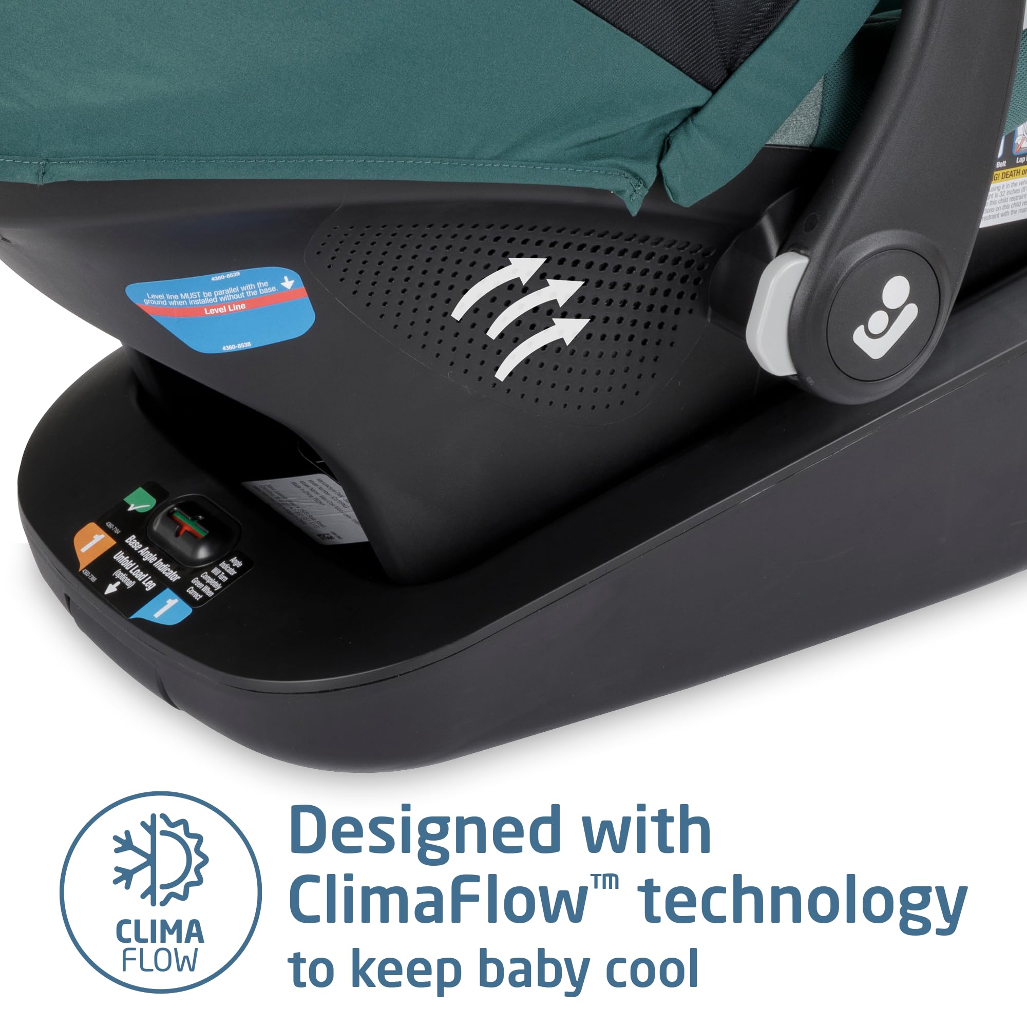 Maxi-Cosi Mico Luxe+ Infant Car Seat with Base | Lightweight & Versatile Baby Carrier | Safe & Comfortable for Newborns | Perfect for Travel, Daily Commutes & Family Outings | Essential Green