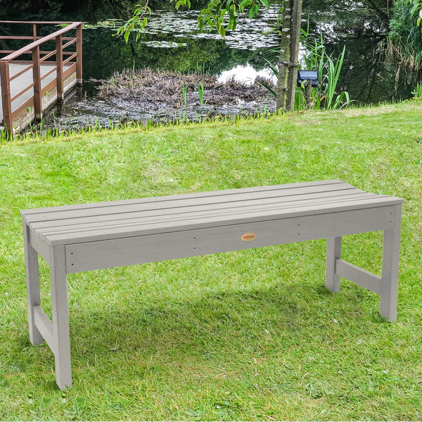 Lehigh Backless Synthetic Wood Picnic Bench - Durable Outdoor Dining Table for Patio, Garden & Park - Perfect for BBQs, Camping & Family Gatherings
