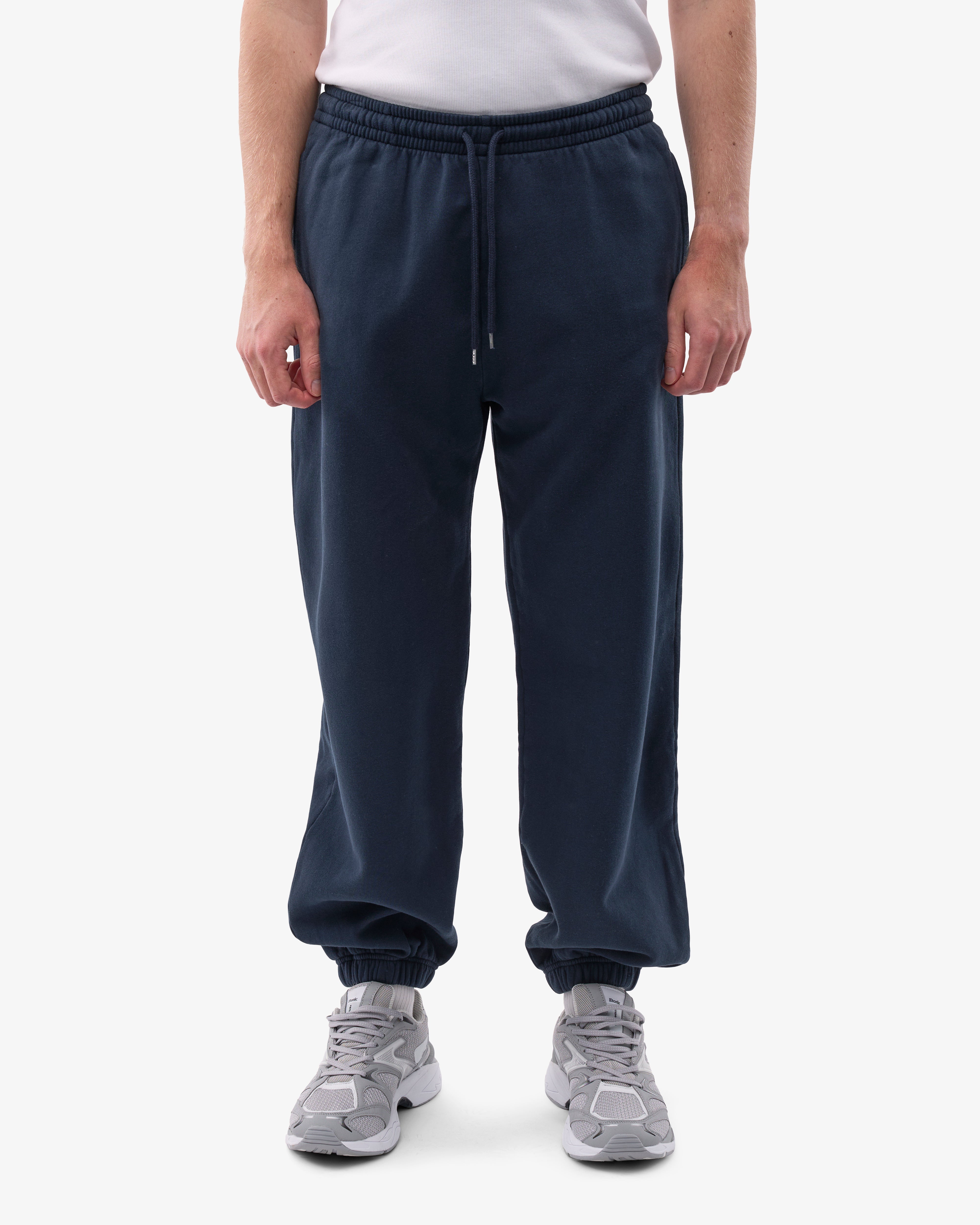 Organic Relaxed Sweatpants for Women - Soft Cotton Lounge Pants in Navy Blue - Perfect for Yoga, Home Comfort & Casual Wear