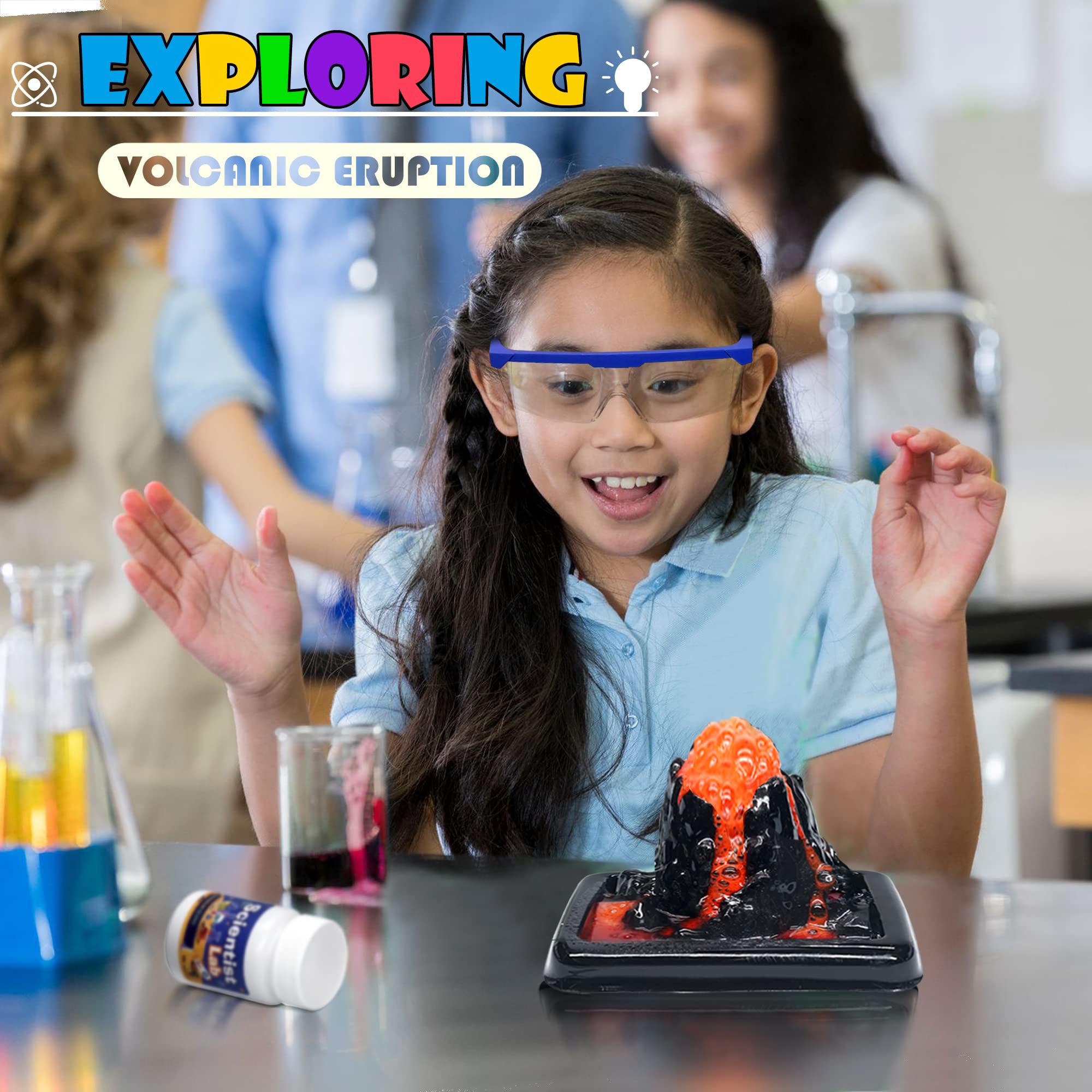 STEM Science Kits for Kids Ages 8-14 - 56 Fun Lab Experiments with Volcano & Crystal Growing Projects | Educational Chemistry Set for Boys & Girls | Perfect for Homeschooling, Classroom & Birthday Gifts