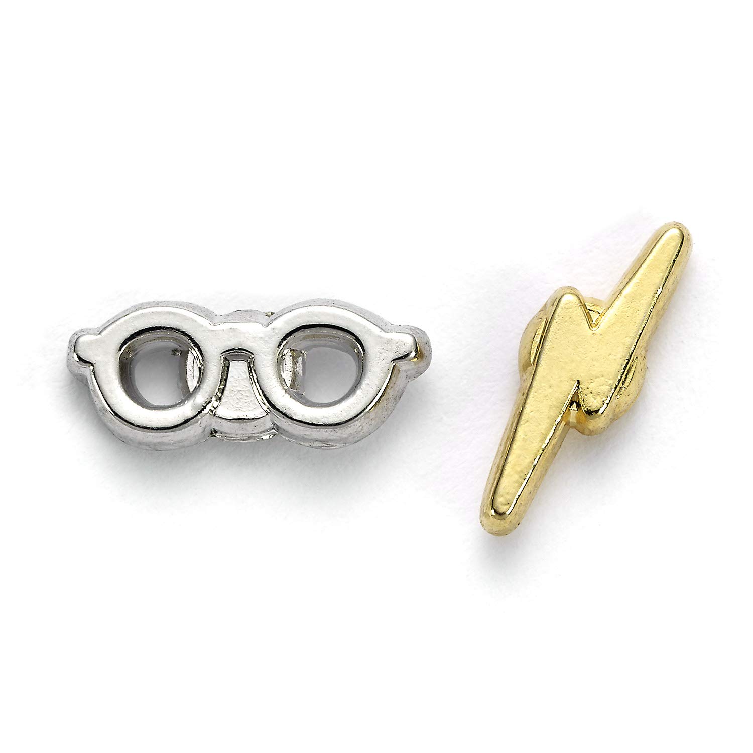 Harry Potter Lightning Bolt & Glasses Stud Earrings - Official Hogwarts Jewelry for Fans, Cosplay & Everyday Wear