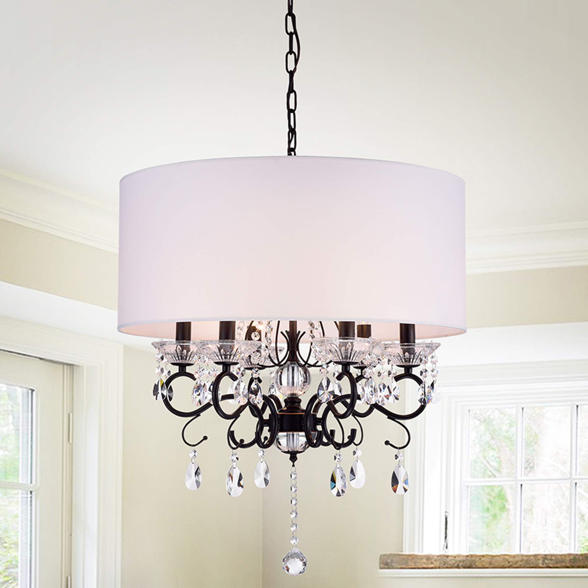 Tiffany RL9270ORB 22-Inch Espresso Bronze Chandelier - Elegant Lighting Fixture for Dining Room, Living Room, or Bedroom Ceiling Decor