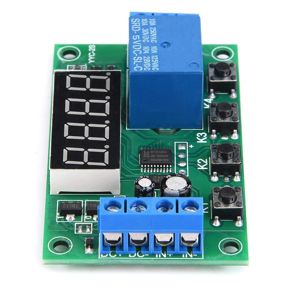 5V 12V 24V Programmable Timer Relay Module with LCD Display - Multifunction Time Delay Switch for Solenoid Valve, Motor, Light Strip - Perfect for Industrial Automation, Home Lighting Control and DIY Electronics Projects