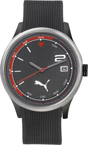 Puma Black Analog Watch for Men - Stylish PU102731009 Sports Watch with Durable Silicone Band - Perfect for Running, Gym & Casual Wear