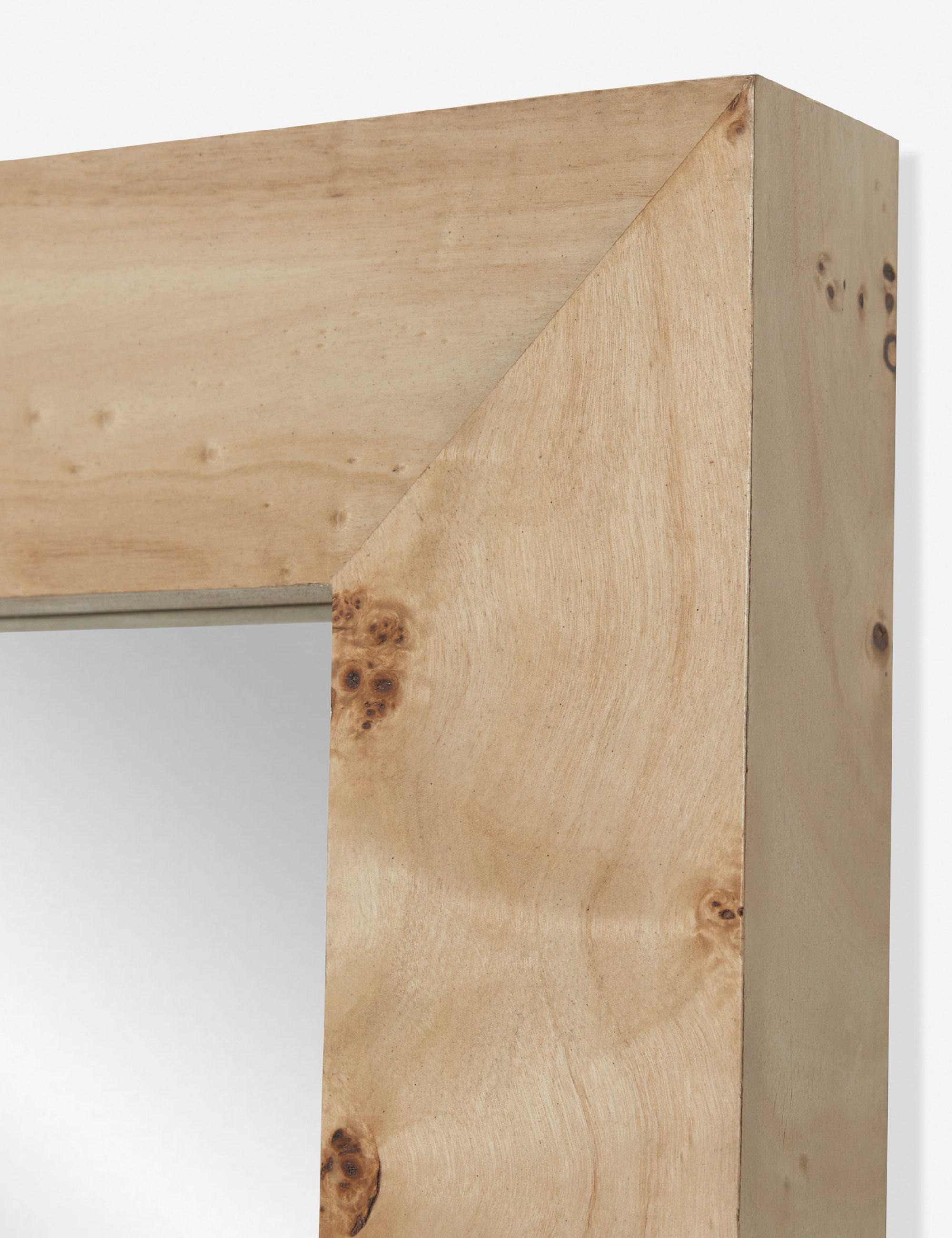 Bree Burl Wood Floor Mirror - Full Length Standing Mirror with Natural Wood Grain, Perfect for Bedroom, Living Room, and Dressing Area Decor