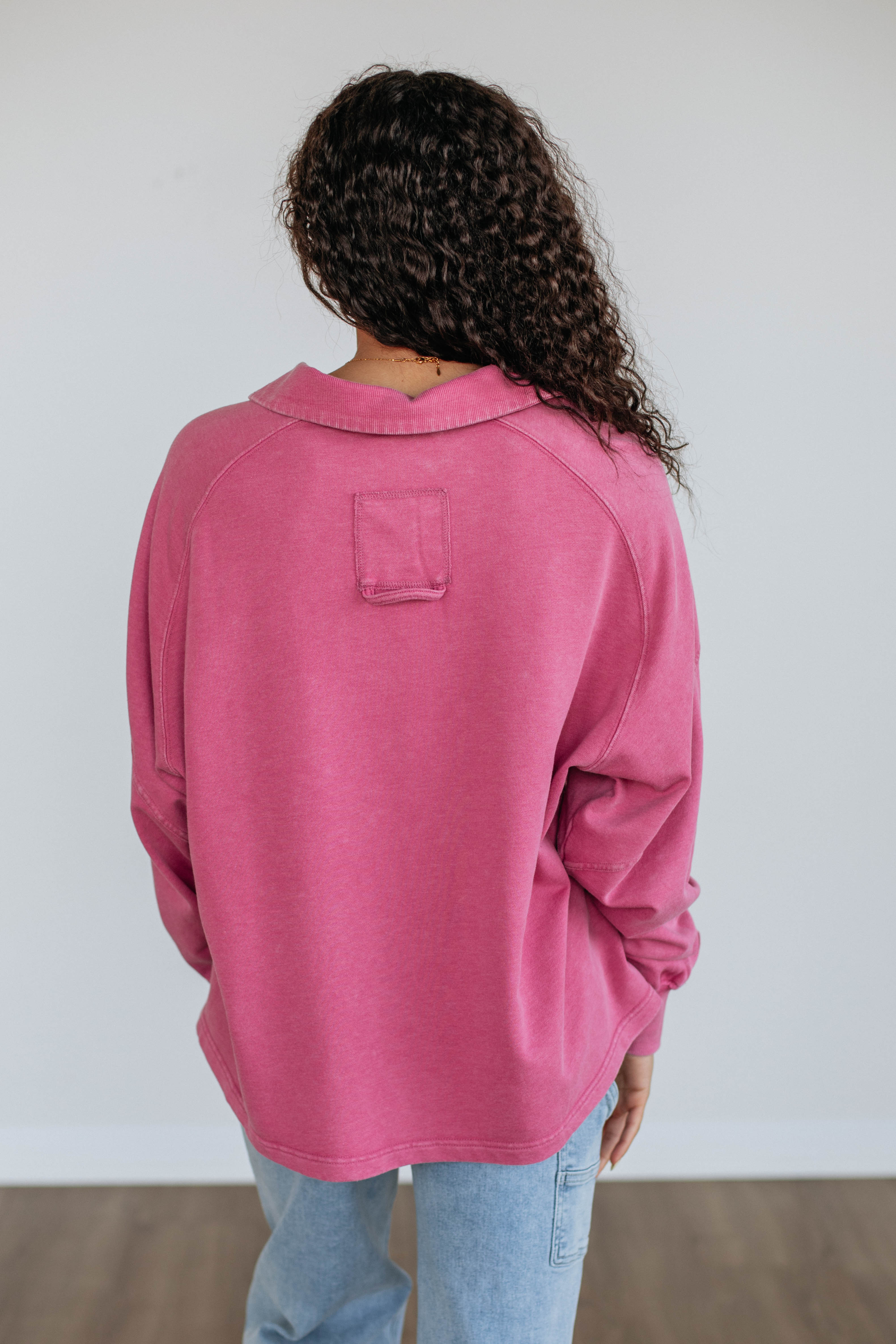 Jyl Washed Pullover Sweater - Soft Casual Berry Color Knit Top for Women | Perfect for Fall Layering, Coffee Dates & Weekend Outfits