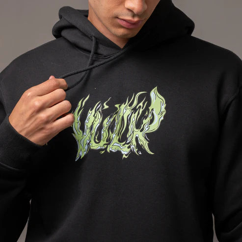 Unisex Vulk Kangaroo Hoodie - Black | Soft & Comfortable Fleece Pullover for Men & Women | Perfect for Casual Wear, Gym & Outdoor Activities