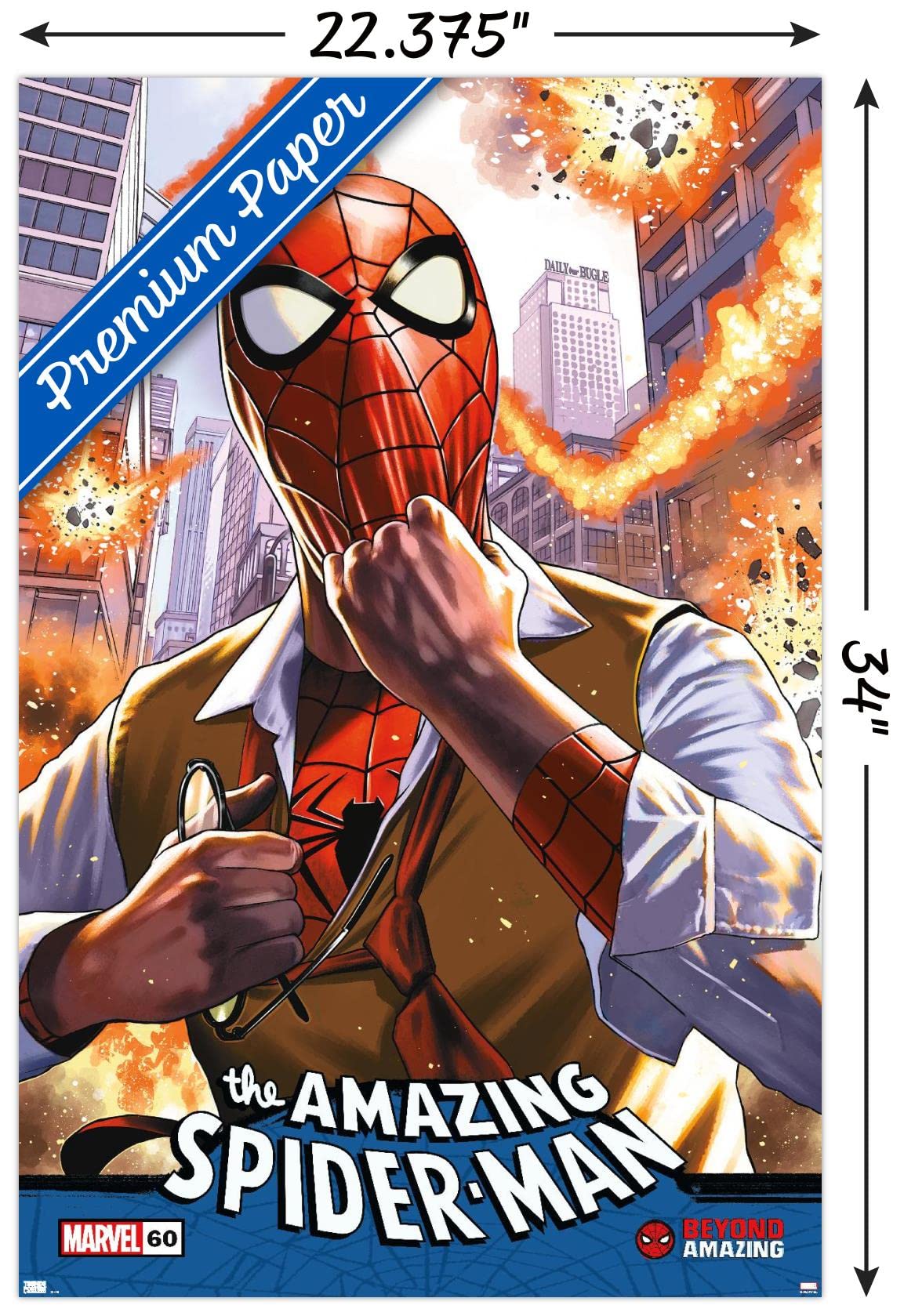 Marvel Comics Spider-Man: Beyond Amazing Quick Change Cover Wall Poster - 34L x 22.4W, Premium Unframed Version - Perfect for Home Decor, Office & Comic Book Fan Gifts