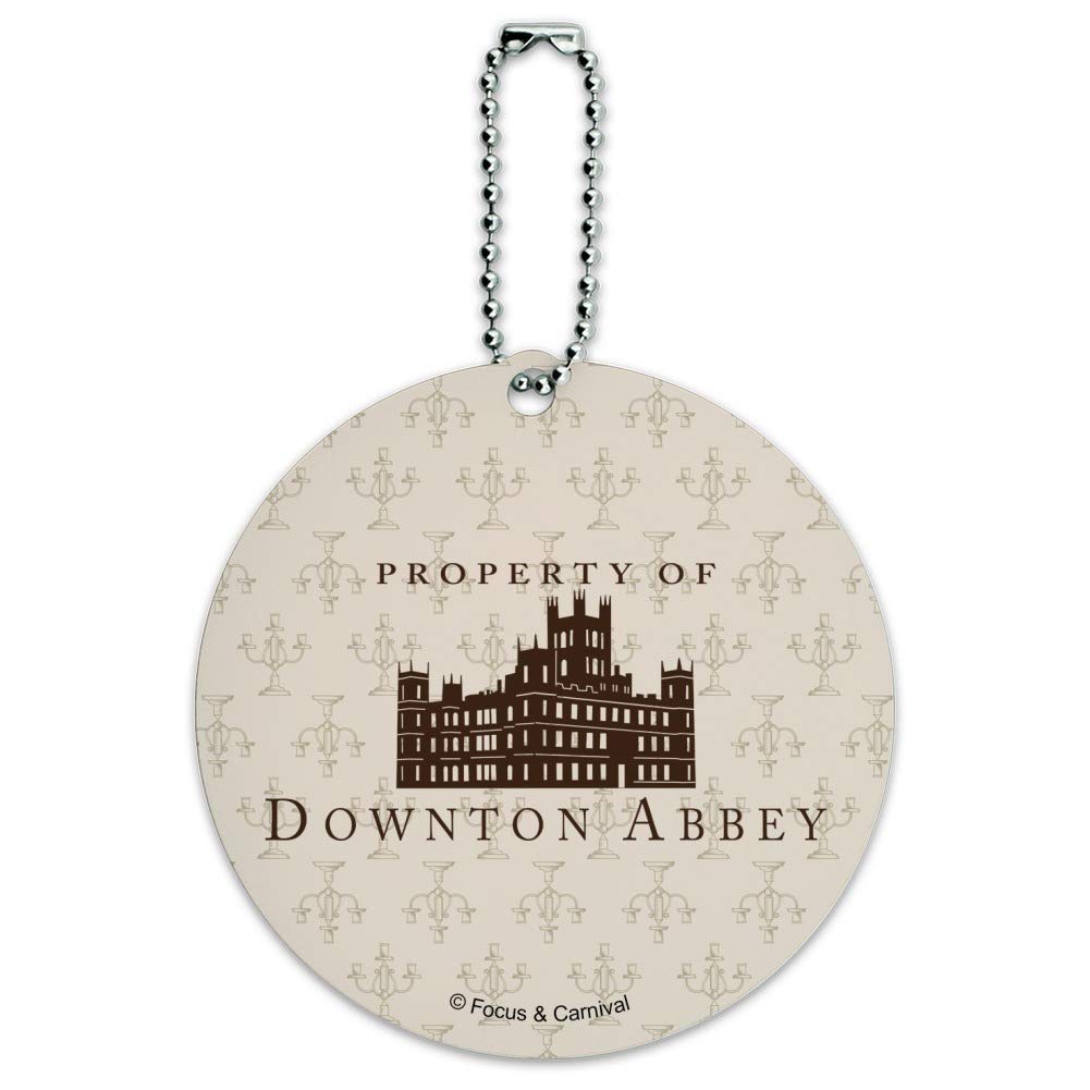 Downton Abbey Inspired Round Luggage ID Tag - Personalized Suitcase & Carry-On Baggage Identifier for Travel Accessories | Perfect for Airports, Business Trips, and Vacation Packing Organization