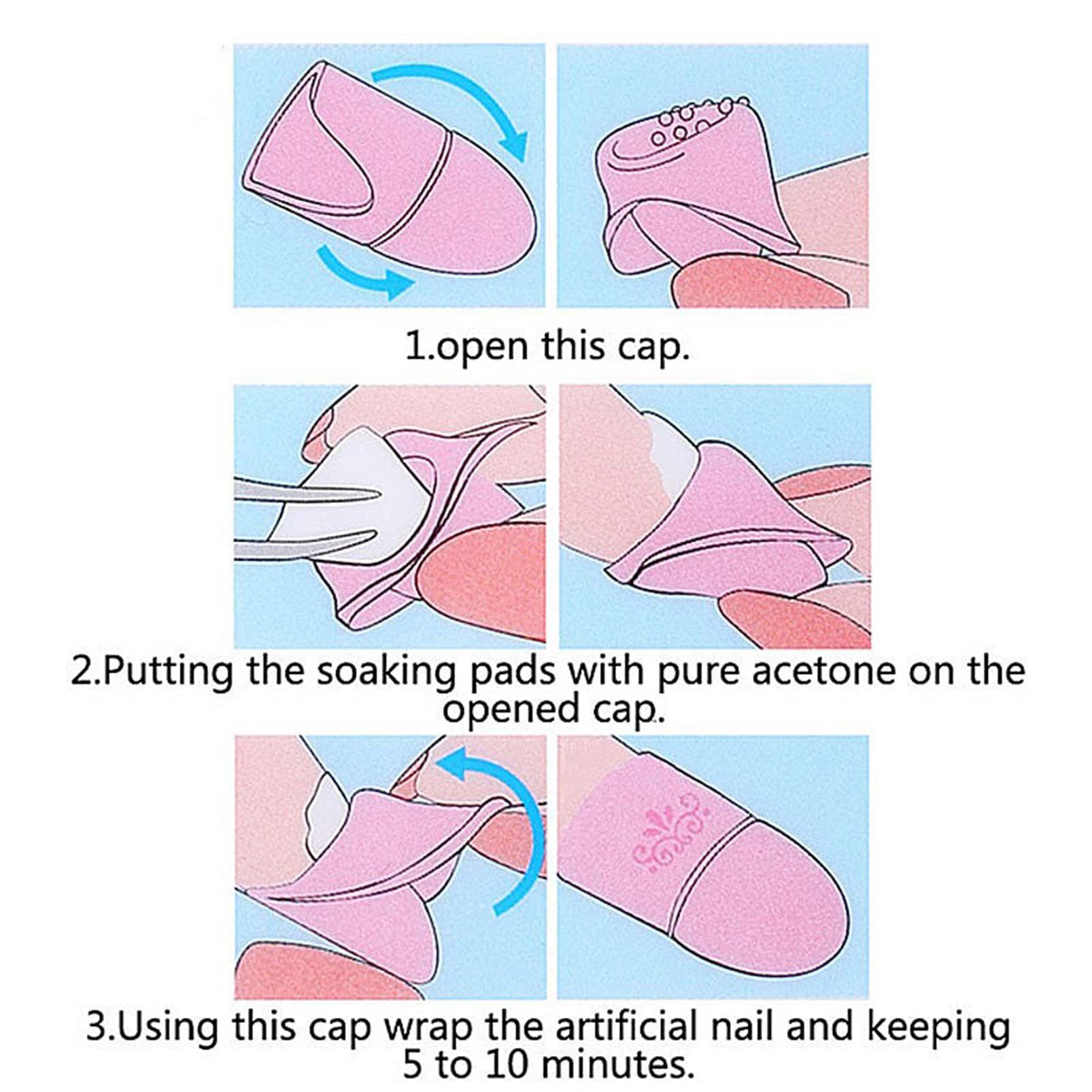 10 Pcs Acrylic Nail Clips Set - Professional Soak Off Nail Art Remover Tool for Gel Polish Removal with UV Protection | Perfect for Salon & Home Manicure, Nail Polish Soak Off, and DIY Nail Care