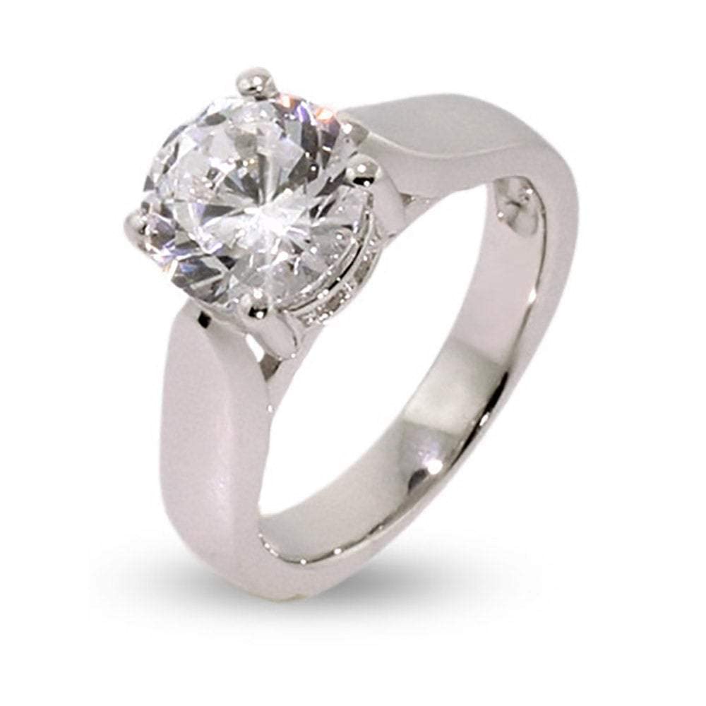 2 Carat CZ Sterling Silver Engagement Ring for Women - Perfect Gift for Mom, Anniversary, Wedding & Proposal | Elegant Jewelry for Special Occasions