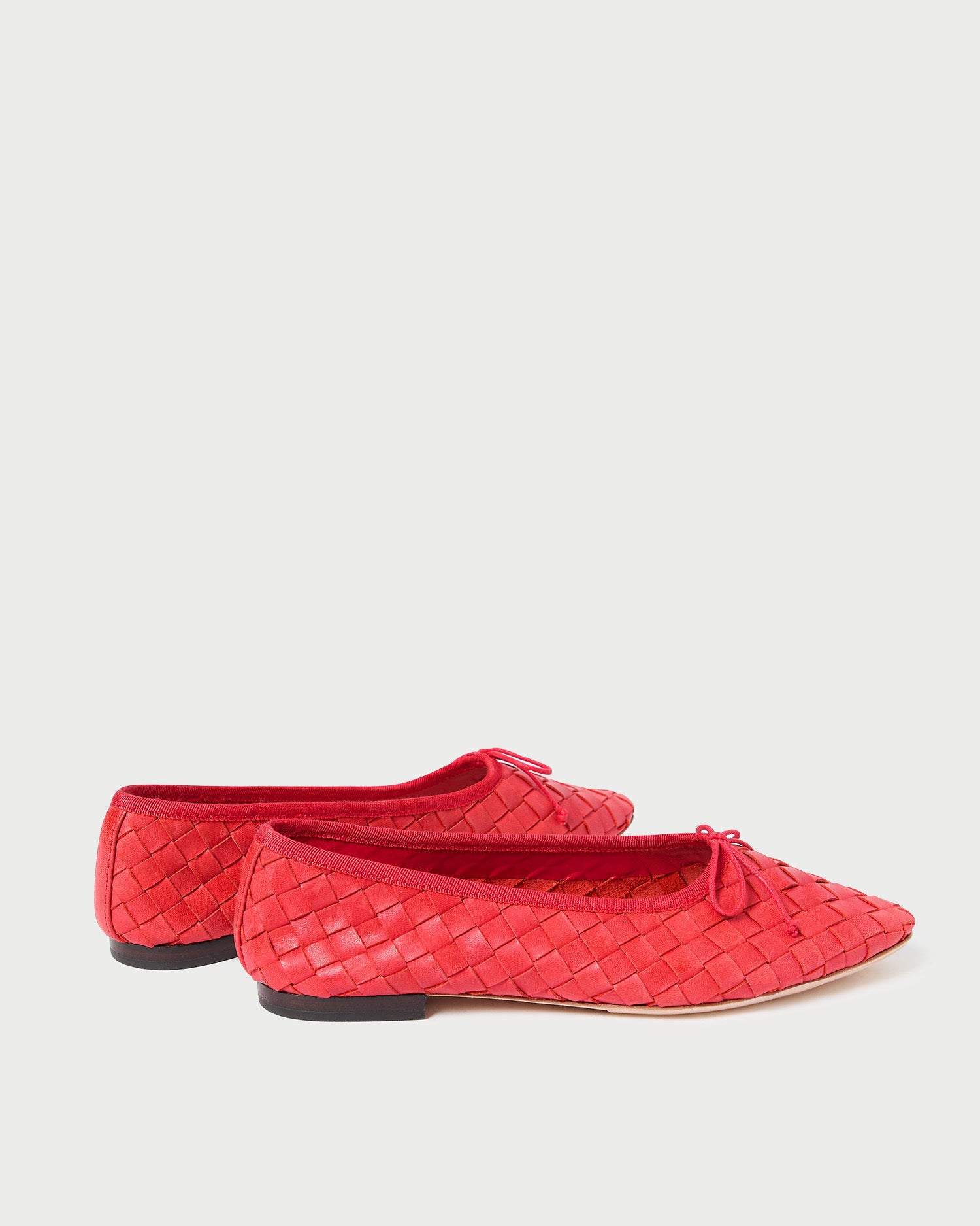 Landry Red Woven Ballet Flat Shoes for Women - Comfortable & Stylish Casual Flats - Perfect for Work, Travel and Everyday Wear