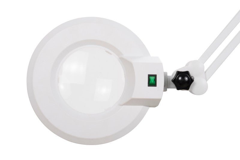 Silverfox LED Magnifying Lamp with 5X Magnifier - Adjustable Desk Clamp Light for Reading, Crafts, Jewelry Making & Close Work - Bright 5500K Daylight White Light