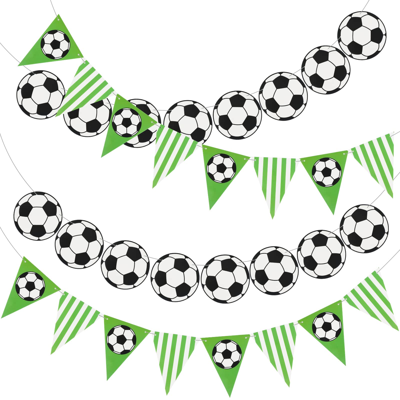 Zonon 4-Piece Soccer Party Decorations Set - Sports Themed Birthday Banner, Ball Garland & Paper Supplies for Kids, Team Parties & Game Day Celebrations