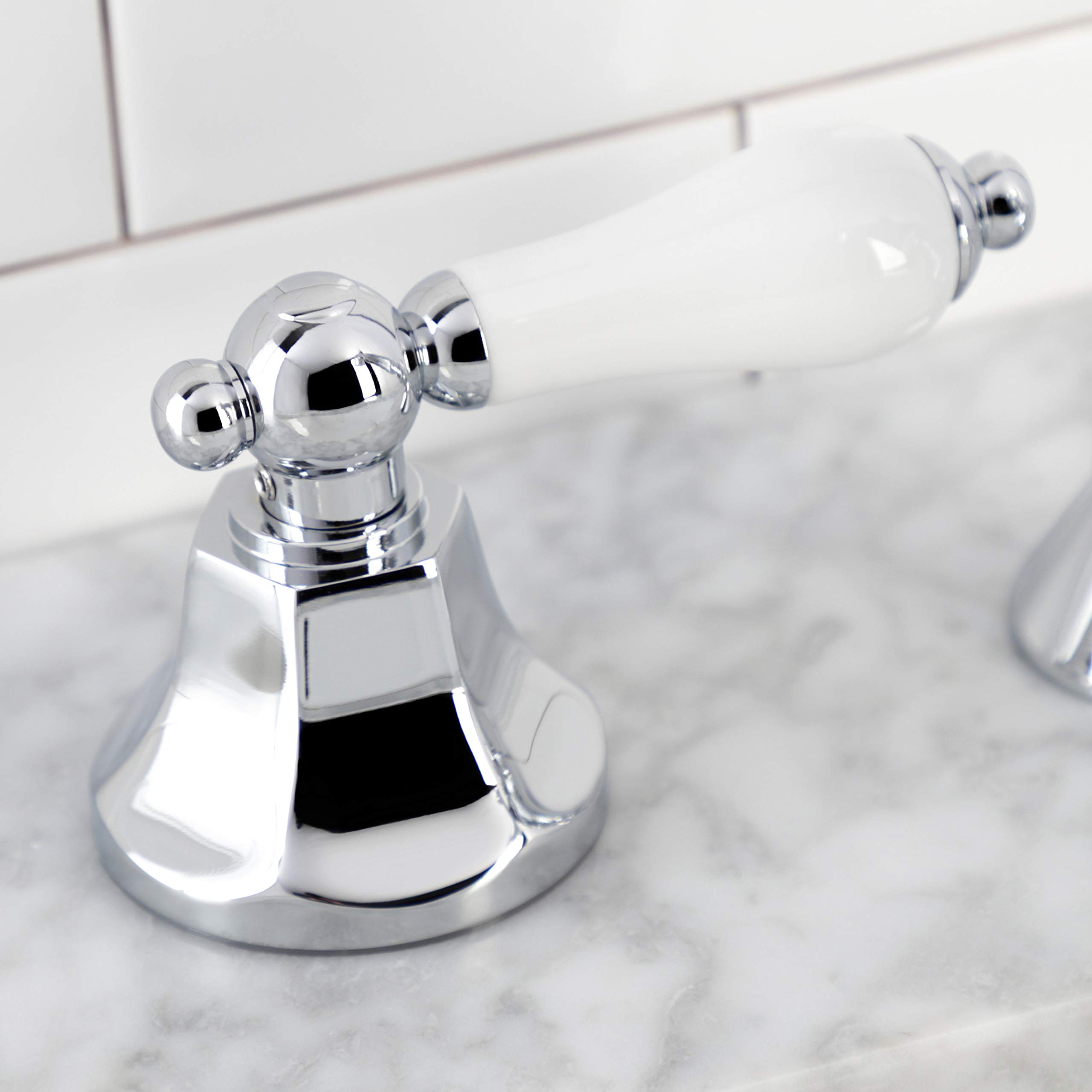 Kingston Brass KSK4301PLTR Polished Chrome Deck Mount Hand Shower with Diverter for Roman Tub Faucet - 8 x 5.63 x 2.38 Inches - Perfect for Spa-Like Bathroom Upgrades and Relaxing Soaks