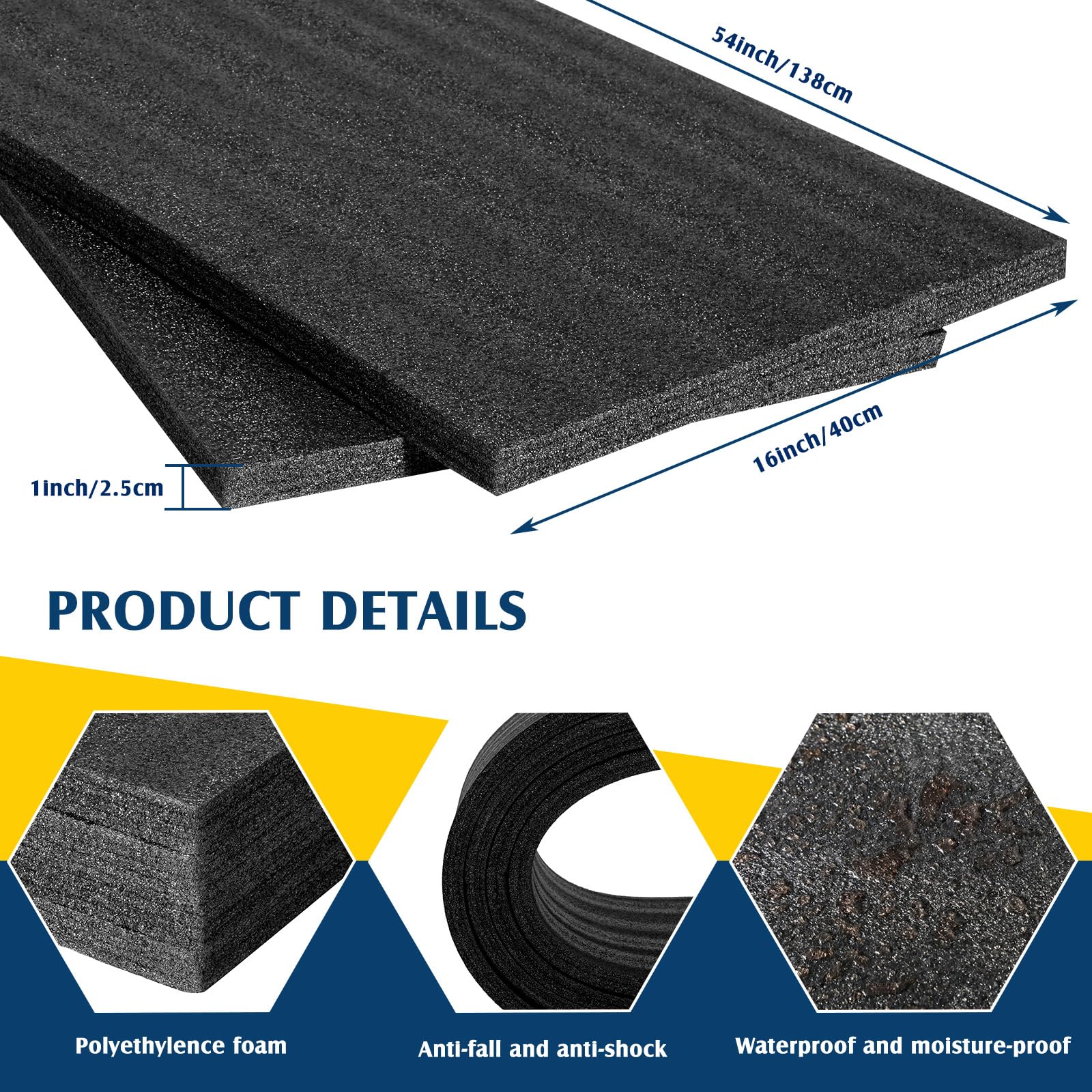 8 Pcs Polyethylene Foam Sheets - 54