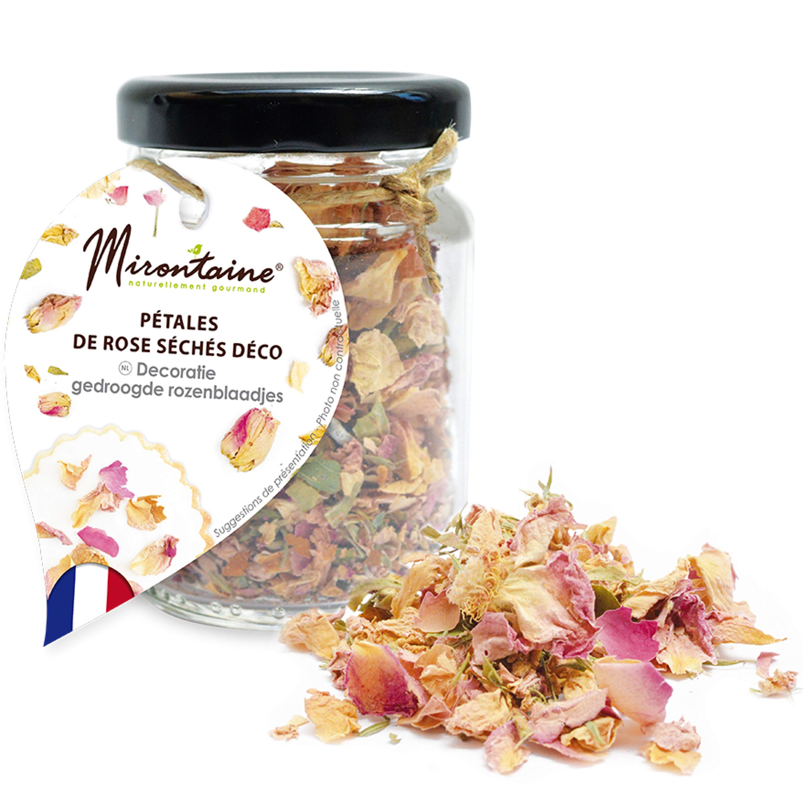 Organic Edible Dried Rose Petals for Baking - Premium Culinary Grade Rose Flowers for Cakes, Desserts, Tea & Cocktail Garnish | Perfect for Wedding Cakes, Pastry Decorations & Gourmet Cooking