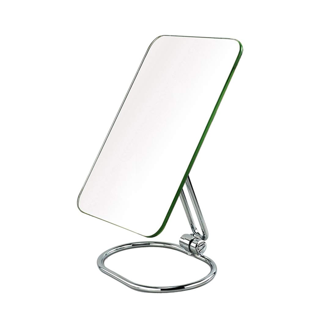 360° Rotating LED Vanity Mirror with Stand - Portable Desktop Makeup Mirror with Adjustable Brightness for Travel, Home & Professional Use (Size E)