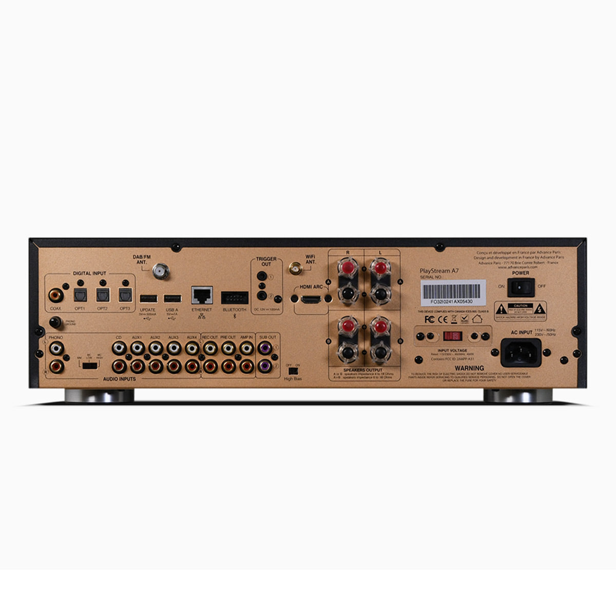 Advance Paris Playstream A7 Compact Integrated Amplifier - High-Quality Audio Streaming for Home Theater & Music Listening | Perfect for Living Rooms, Studios & Audiophiles