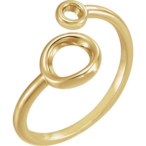 Sterling Silver Double Circle Bypass Ring - Elegant Stackable Jewelry for Women | Perfect for Everyday Wear, Date Nights & Gift Giving