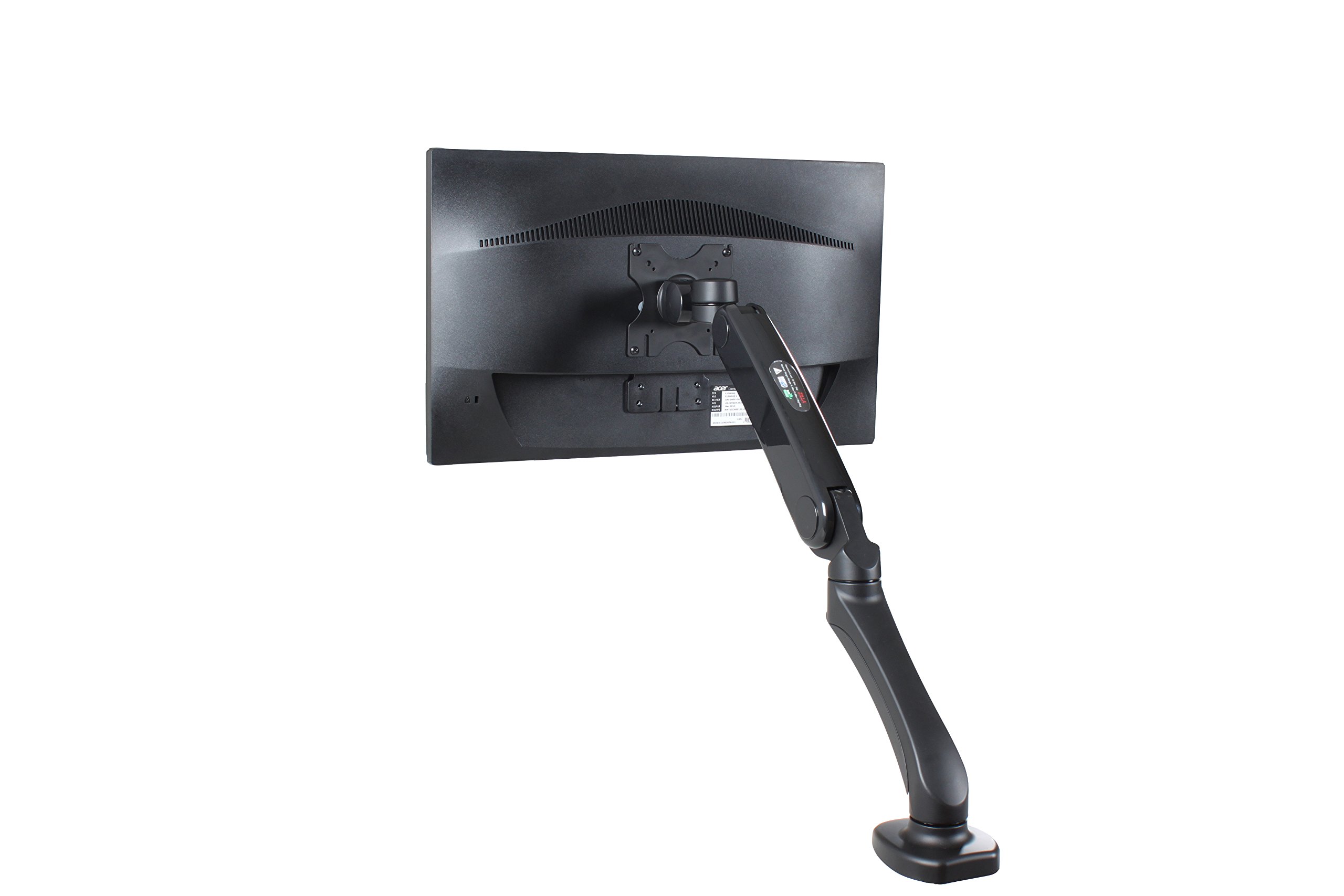 ZILLA DC-K680G Single LED/LCD Monitor Arm Stand - Adjustable VESA Mount for Home & Office Computer Screens - Perfect for Ergonomic Workspace Setup and Multi-Monitor Arrangements