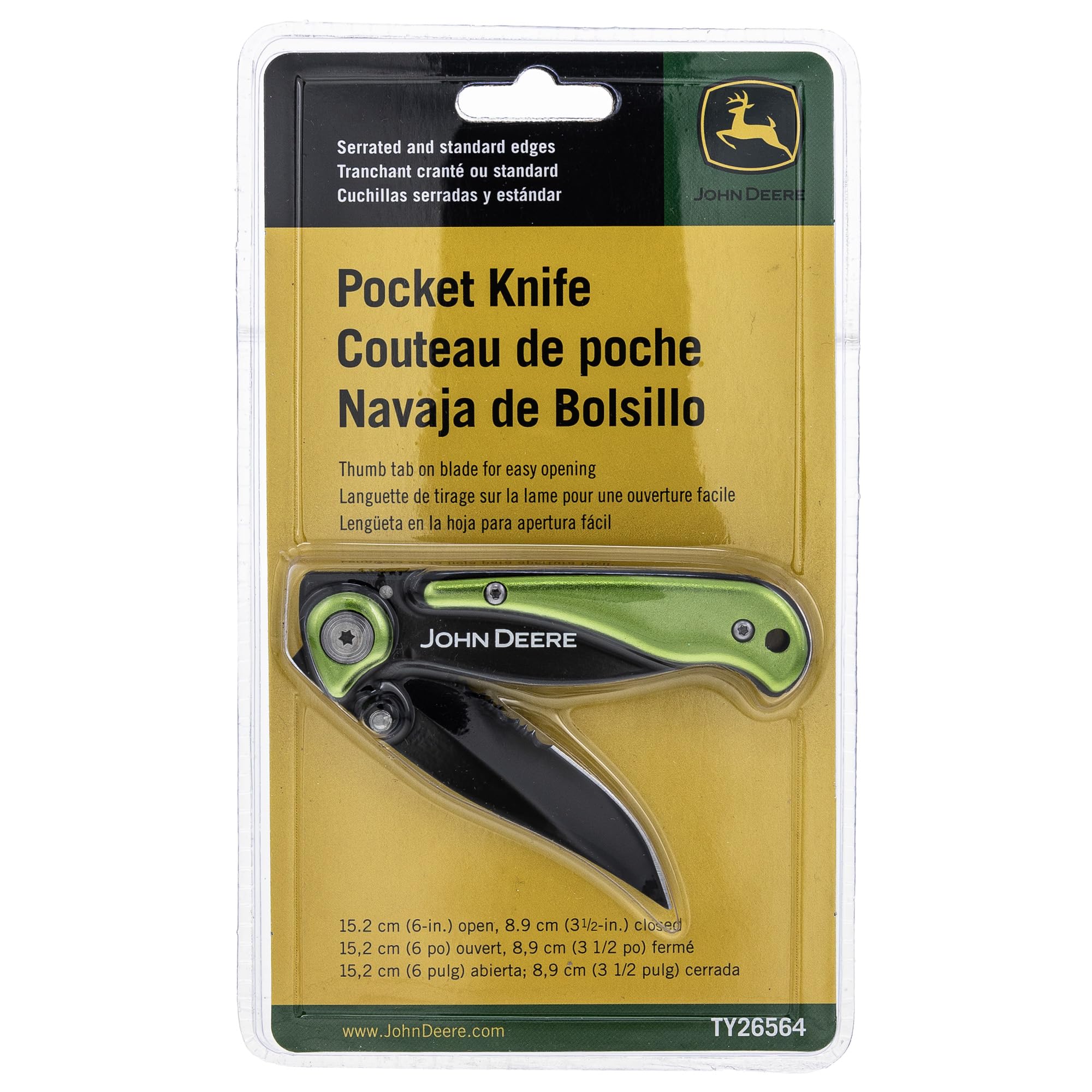 John Deere TY26564 Replacement Lawn Mower Blade - Durable Cutting Knife for John Deere Riding Mowers - Perfect for Grass Trimming & Yard Maintenance