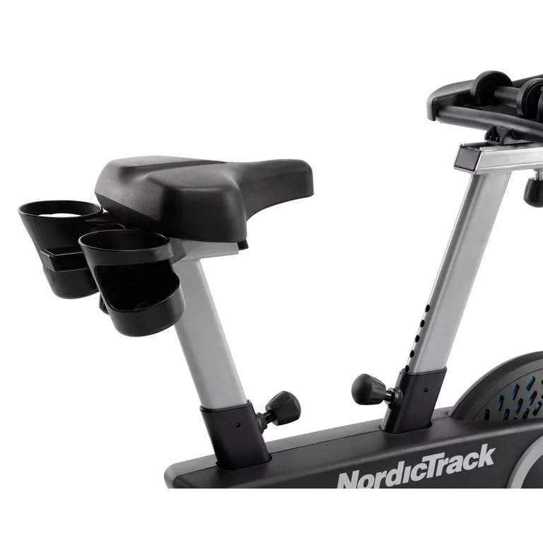 NordicTrack Studio Bike 1000 - Indoor Cycling Exercise Bike with 10” HD Touchscreen, 22 Digital Resistance Levels & Free 3 lb Dumbbells - Perfect for Home Workouts, Cardio Training & iFIT Interactive Fitness (Includes 30-Day Membership) - Black