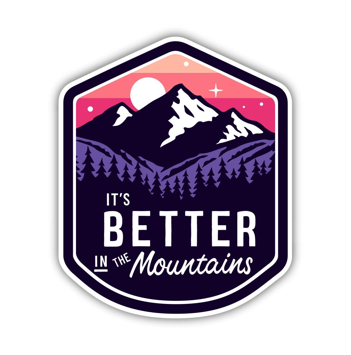 Mountain Adventure Sticker - Waterproof Vinyl Decal for Cars, Trucks, Windshield, Laptop, RV & Camper - Perfect for Outdoor Enthusiasts & Nature Lovers