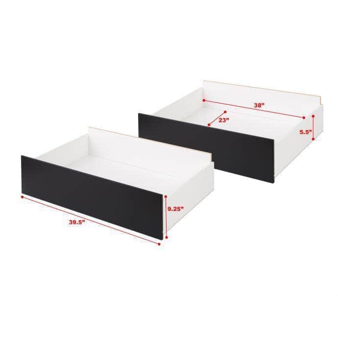 2-Pack Rolling Storage Drawers with Wheels - 4 Color Options for Bedroom, Office, or Closet Organization