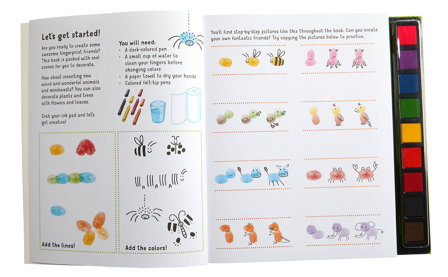 Fingerprint Friends - Fun & Interactive Fingerprint Art Kit for Kids - Creative DIY Craft Activity for Birthdays, Parties & Family Bonding