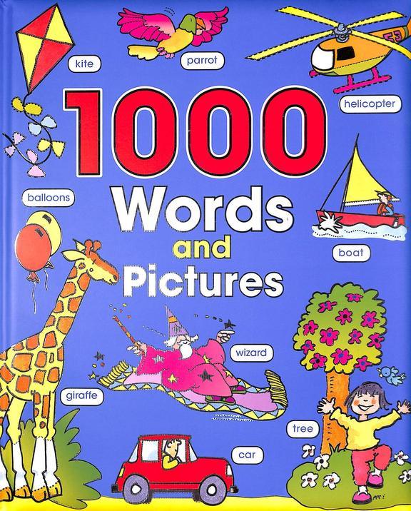1000 Words & Pictures Padded Board Book - Early Learning Vocabulary Builder for Toddlers & Preschoolers - Perfect for Bedtime Stories & Classroom Reading
