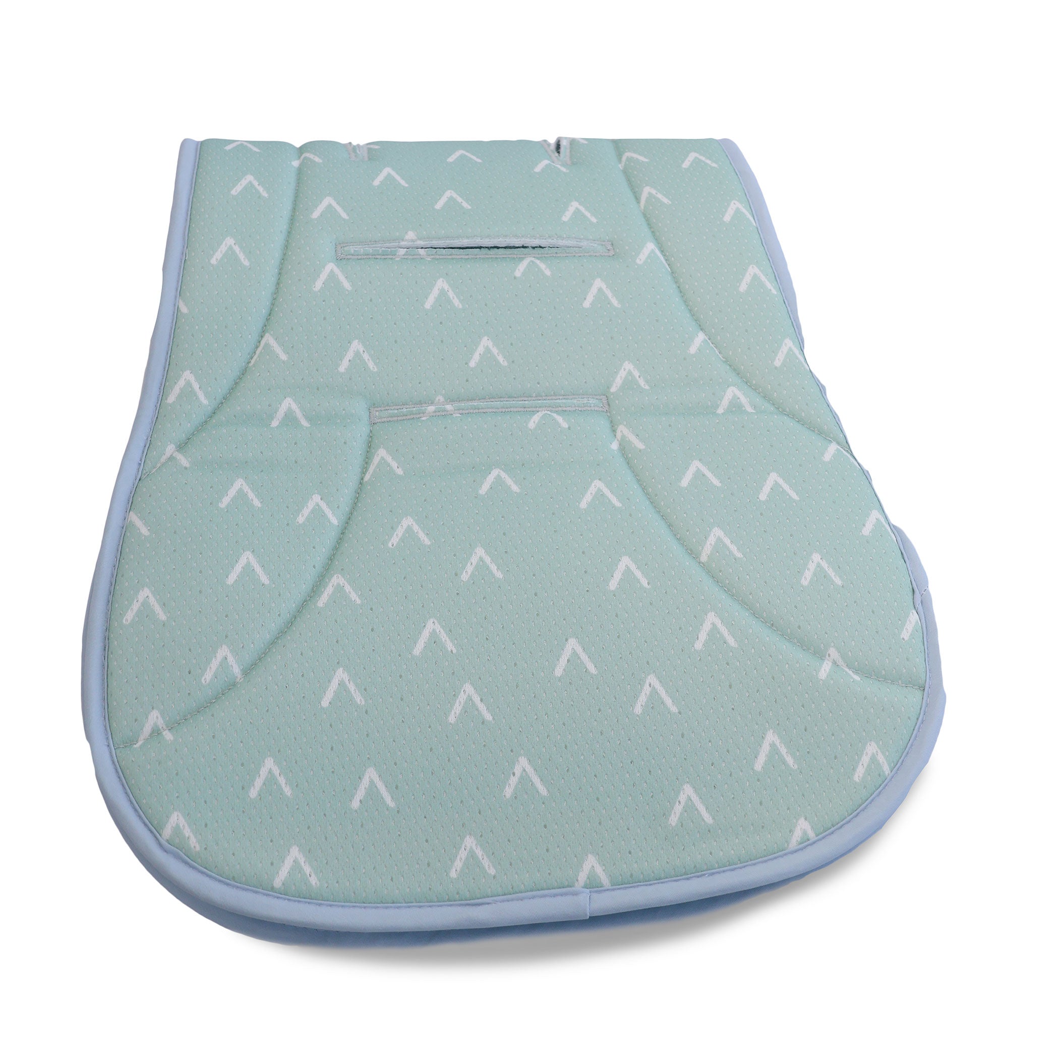 Nordic AIR+ Reversible Baby Stroller Liner - Breathable Sky Blue & Mint Green Pram Cushion for Newborns & Toddlers | Perfect for Strollers, Carriers & Shopping Carts