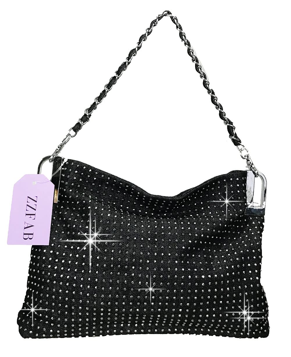 Sparkly Studded Two-Way Swing Bag for Women - Trendy Crossbody & Shoulder Purse for Parties, Dating & Night Out