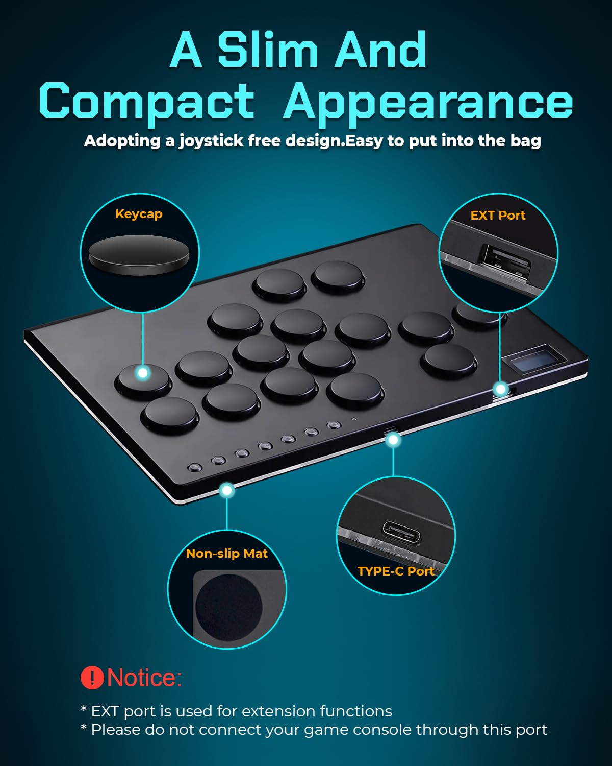 Sehawei All Metal Arcade Stick - 16-Key Fighting Game Controller with Custom RGB Lighting & Turbo Mode | Compatible with PC, PS3, PS4, Nintendo Switch & Steam | SOCD Cleaner Support (Black) | Perfect for Street Fighter, Tekken & Competitive Esports Gaming