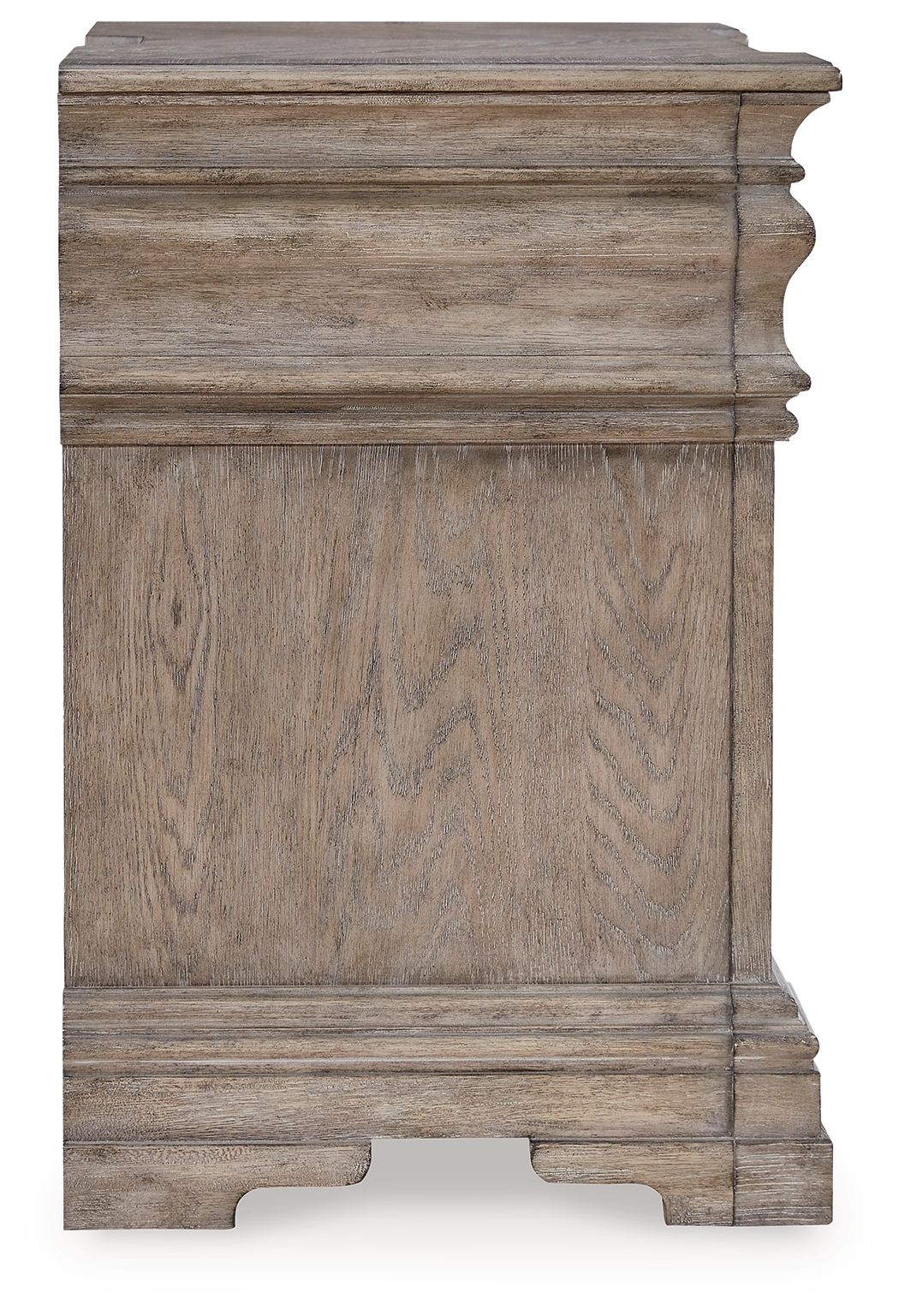 Blairhurst Light Grayish Brown Three Drawer Nightstand - Bedside Table for Bedroom, Living Room & Office Storage