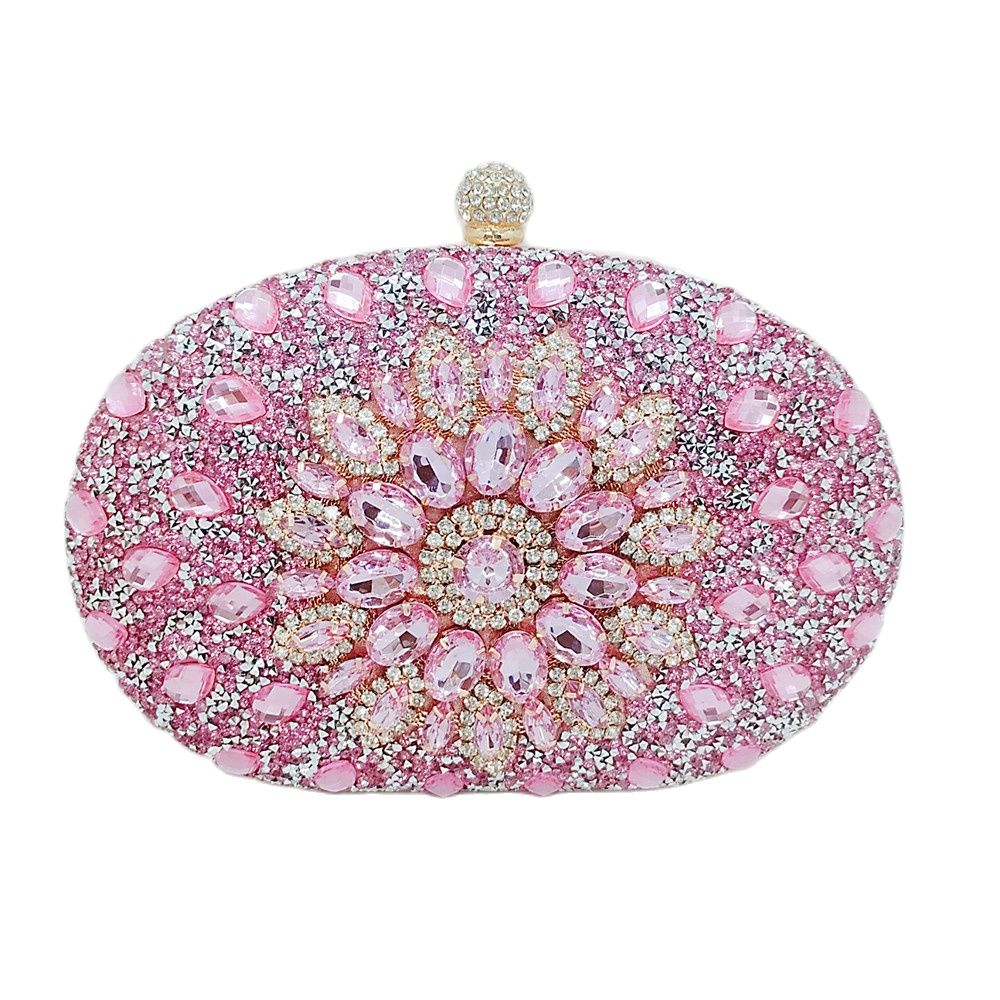 Elegant Silver Diamond Wedding Clutch Bag for Women - Perfect for Bridal Parties, Prom & Evening Events