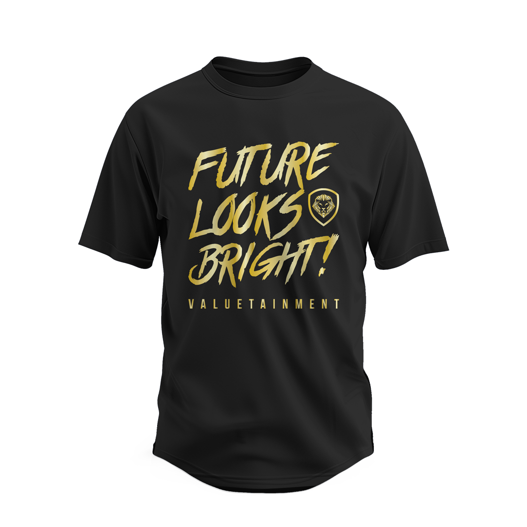 Premium Curved Hem Black and Gold Short Sleeve T-Shirt for Men - Trendy Casual Tee for Streetwear, Gym & Everyday Outfits