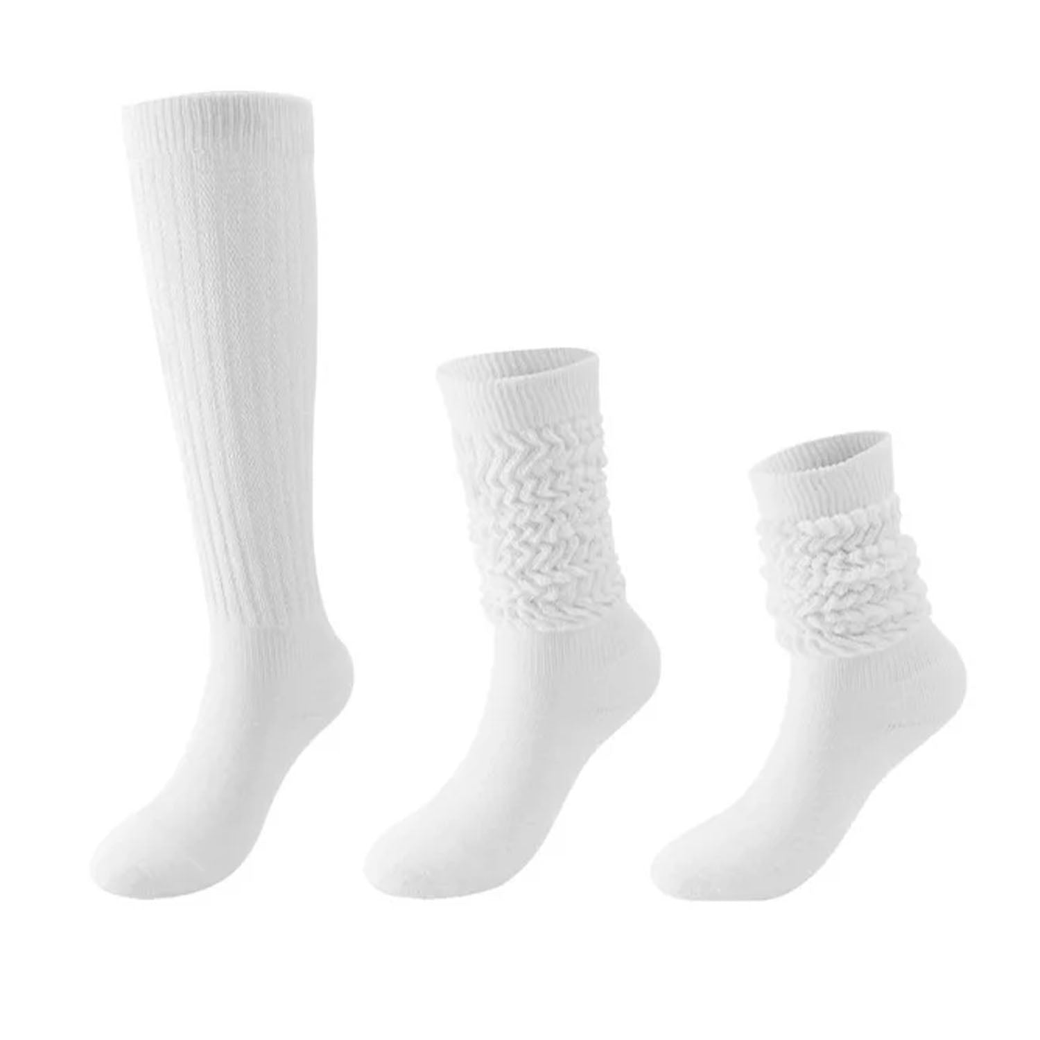 FLOOF Women's Slouch Socks - Soft & Cozy White Knit Socks for Women | Perfect for Lounge, Home & Winter Comfort