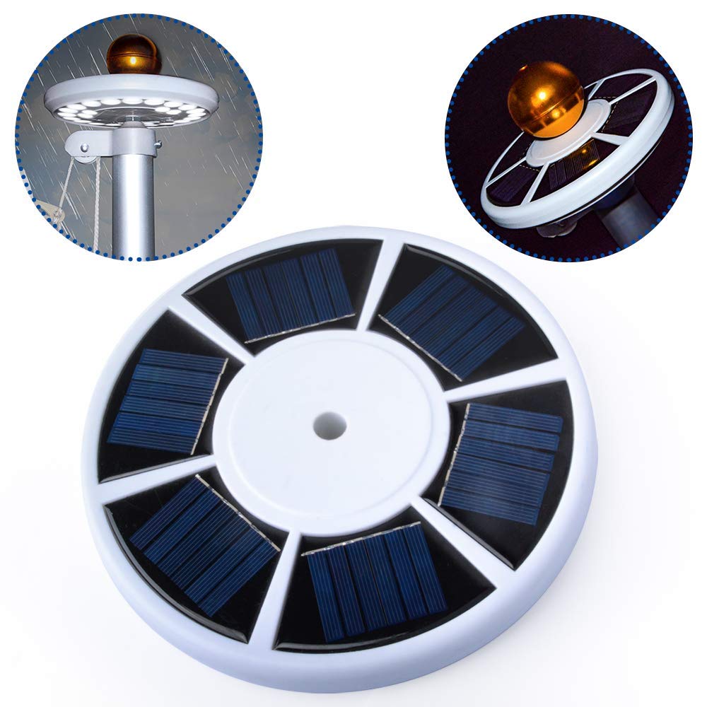 26 LED Solar Spot Light for Flag Pole - Waterproof Outdoor Solar Accent Lighting with Auto On/Off (Upgraded Version) - Perfect for Garden, Yard, Pathway, and Flagpole Illumination