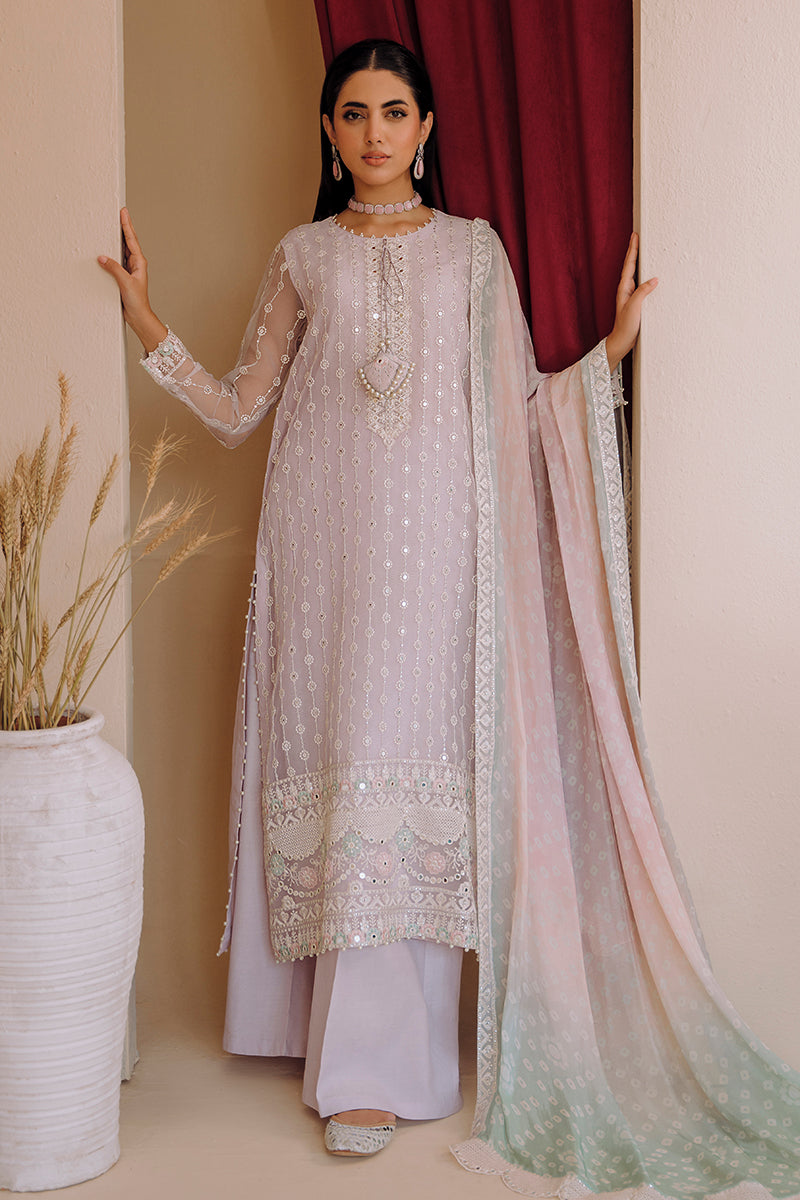 LILAC HAZE 3-Piece Indian Ethnic Wear Set (Kurta & Dupatta) - Elegant Purple Traditional Outfit for Women, Festivals & Special Occasions