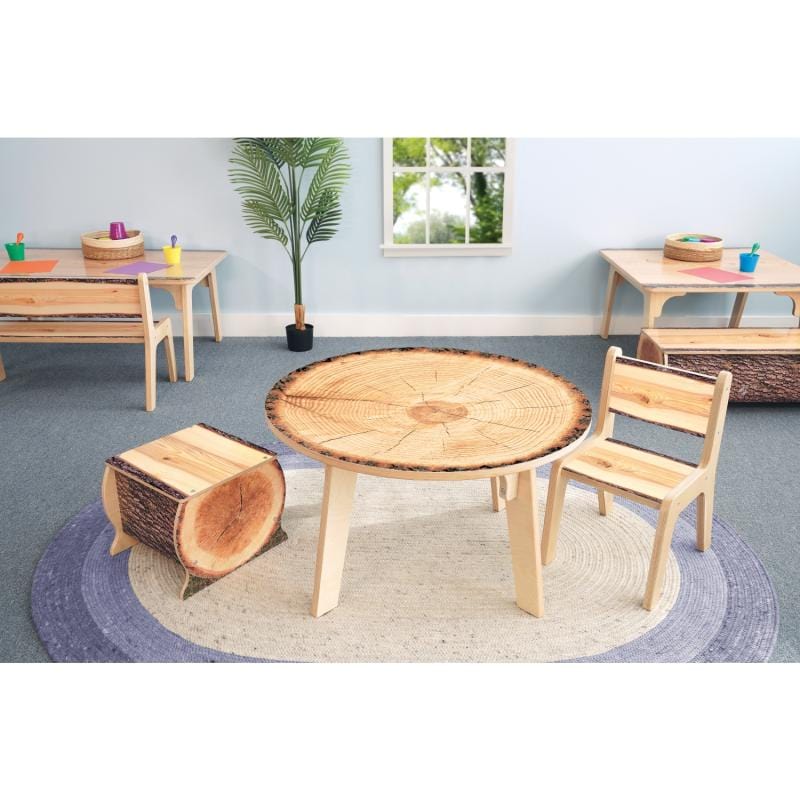Natural Live Edge Wood Bench - Handcrafted Small Log Stool 12