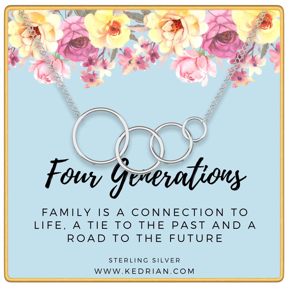 KEDRIAN 925 Sterling Silver Aunt Necklace - Best Gift for Aunt from Niece & Nephew, Mother's Day Jewelry - Perfect for Birthdays, Holidays & Special Occasions