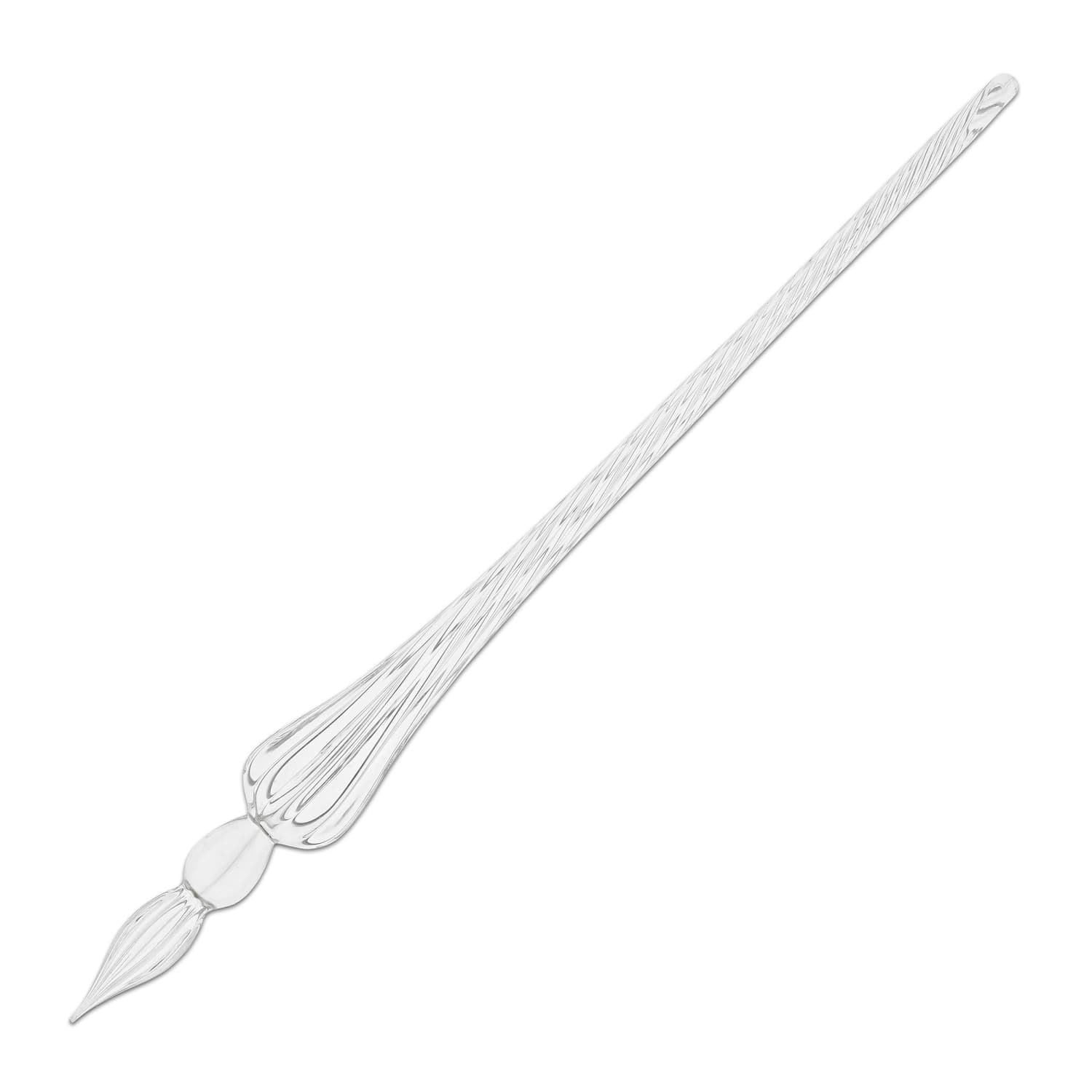 J. Herbin Clear Glass Calligraphy Pen with Spiral Tapered Handle - Frosted Glass Dip Pen for Ink Writing, Drawing & Lettering - Perfect for Artists, Calligraphers & Journaling Enthusiasts