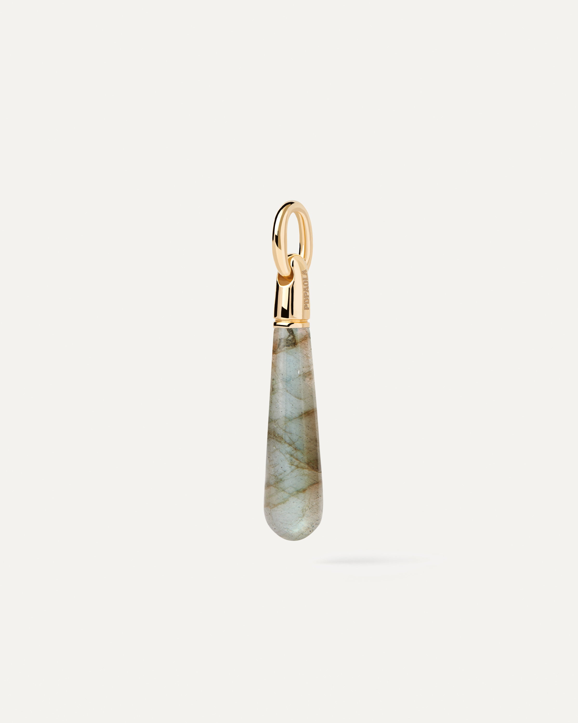 Natural Labradorite Large Drop Pendant Necklace - Healing Crystal Jewelry for Women, Spiritual Protection & Energy Balance | Perfect for Meditation, Yoga & Everyday Wear