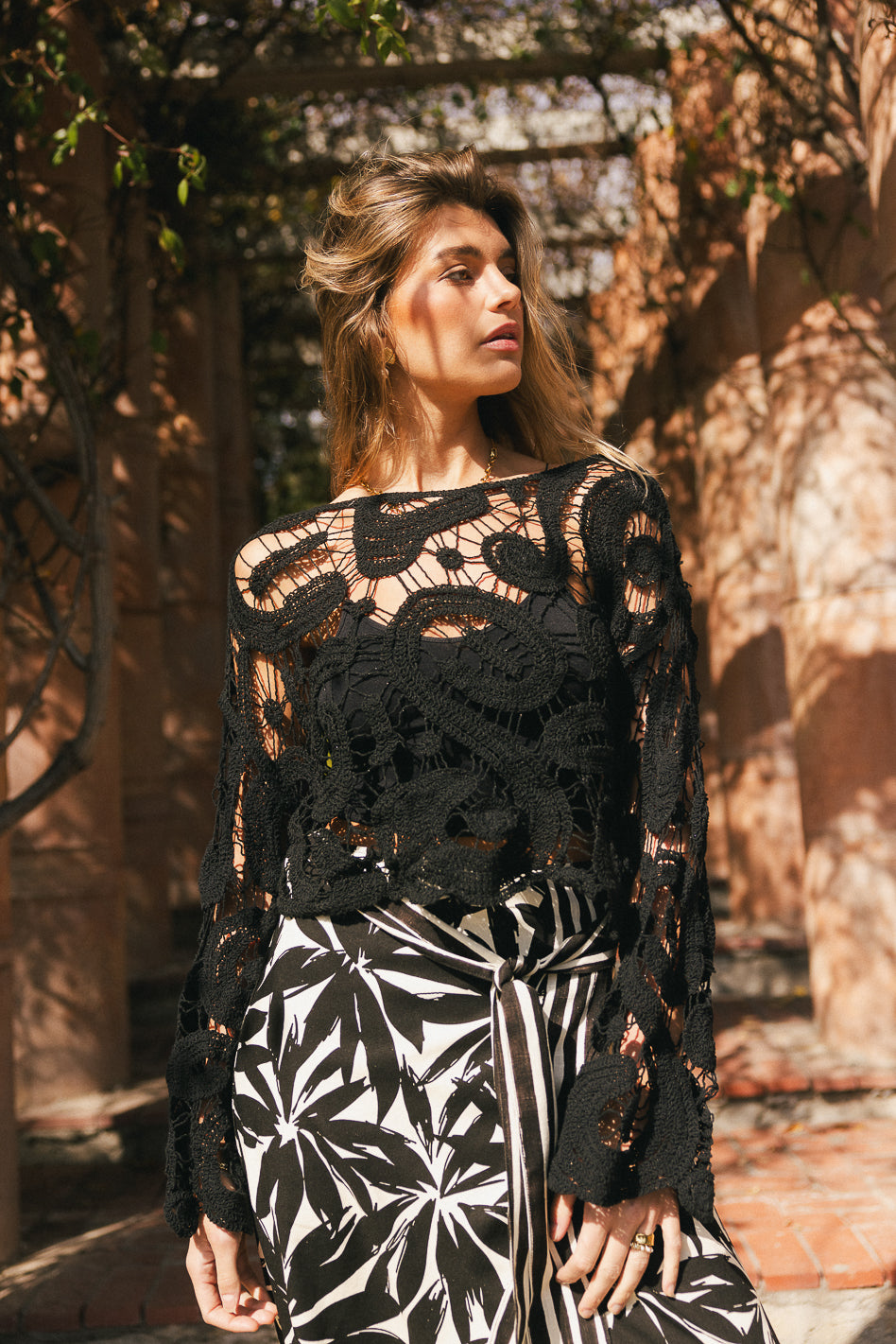 No Worries Crochet Top in Black - Stylish Summer Boho Blouse for Women | Perfect for Beach, Music Festivals & Casual Outings