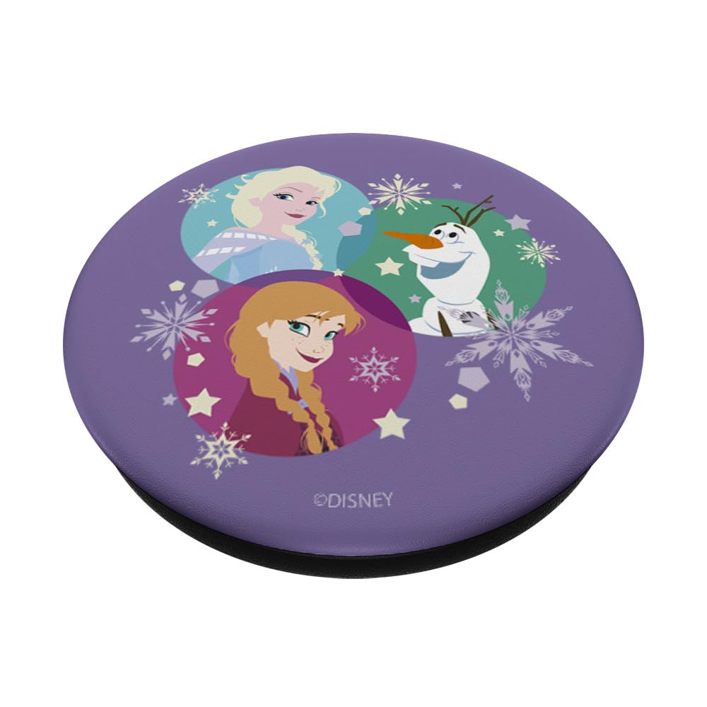 Disney Frozen Character PopSockets PopGrip - Elsa, Anna & Olaf Standard Phone Grip & Stand for iPhone, Samsung & More - Perfect for Kids, Fans & Everyday Use