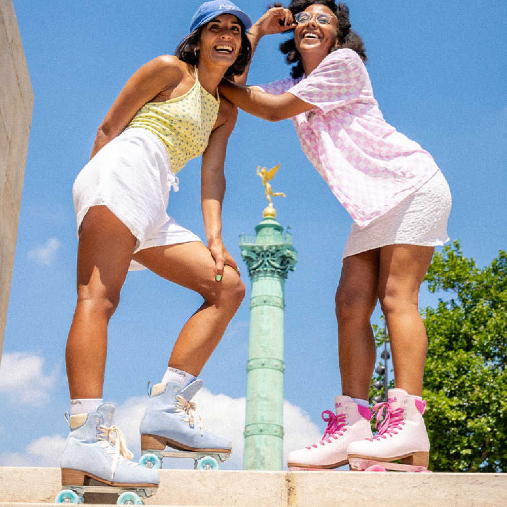 Impala Samira Vegan Roller Skates for Women - Pink Quad Skates for Outdoor & Indoor Skating, Rink, Fitness & Fun